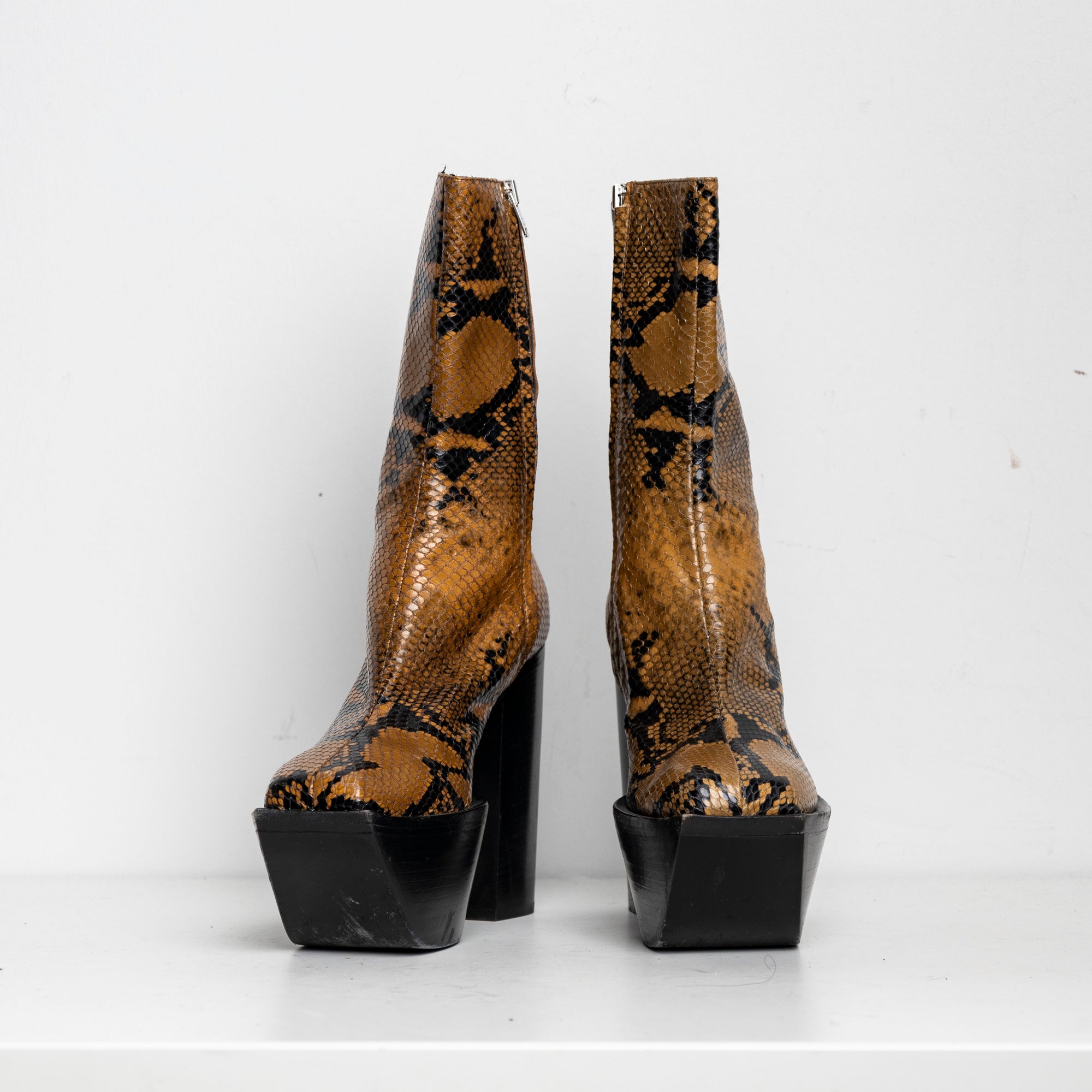 Platform Boots Tan Snake EU40 #2