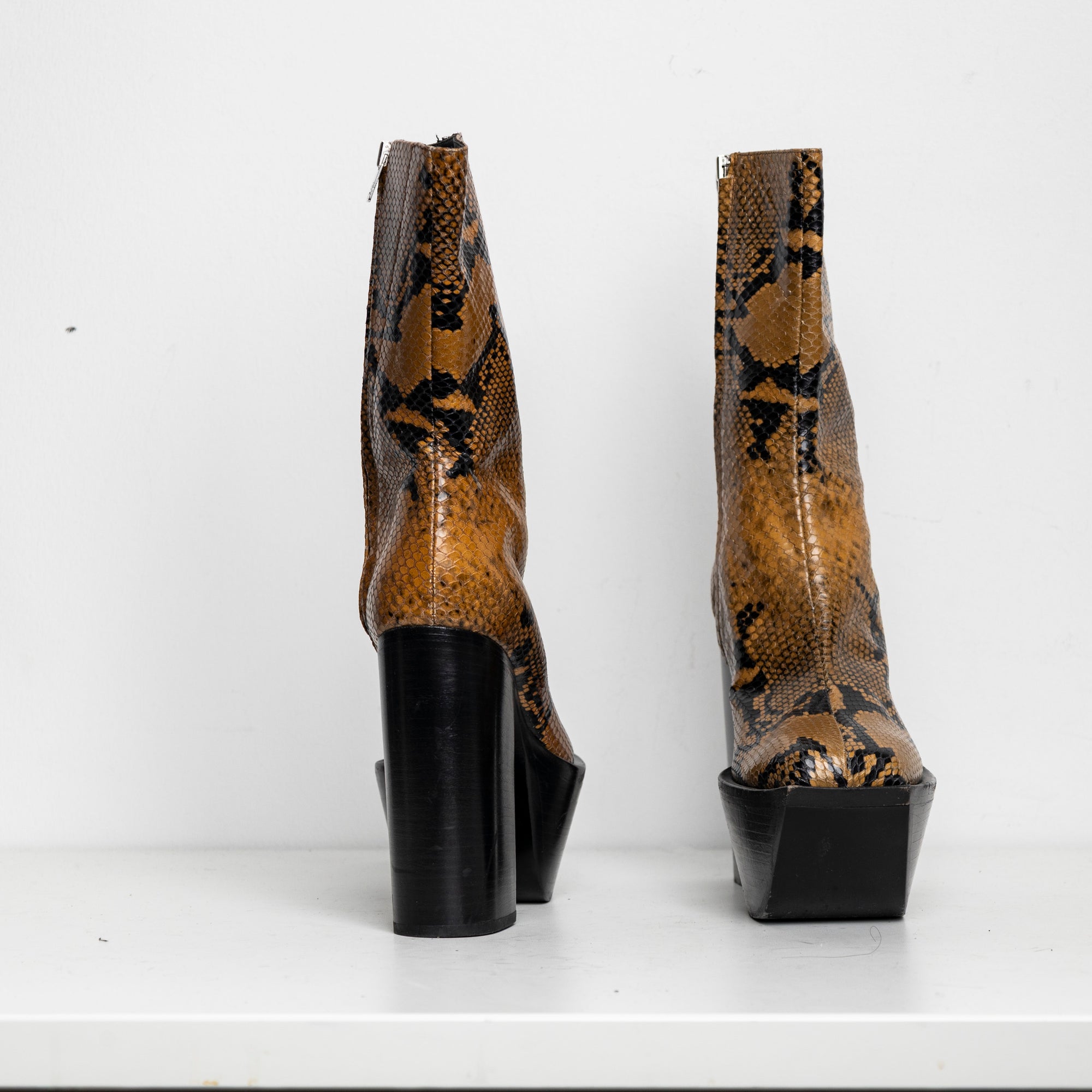 Platform Boots Tan Snake EU40 #2