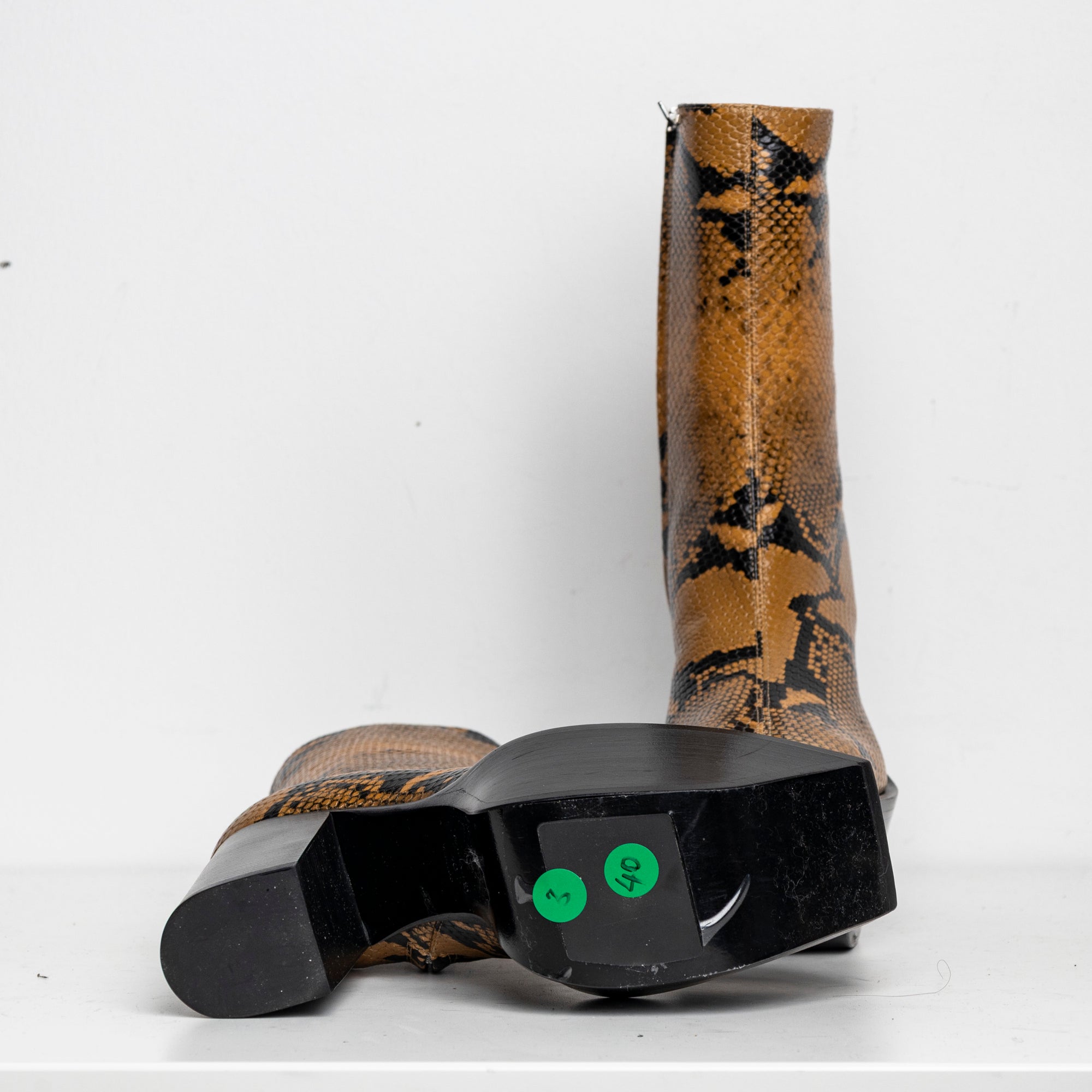 Platform Boots Tan Snake EU40 #3 (Like New)