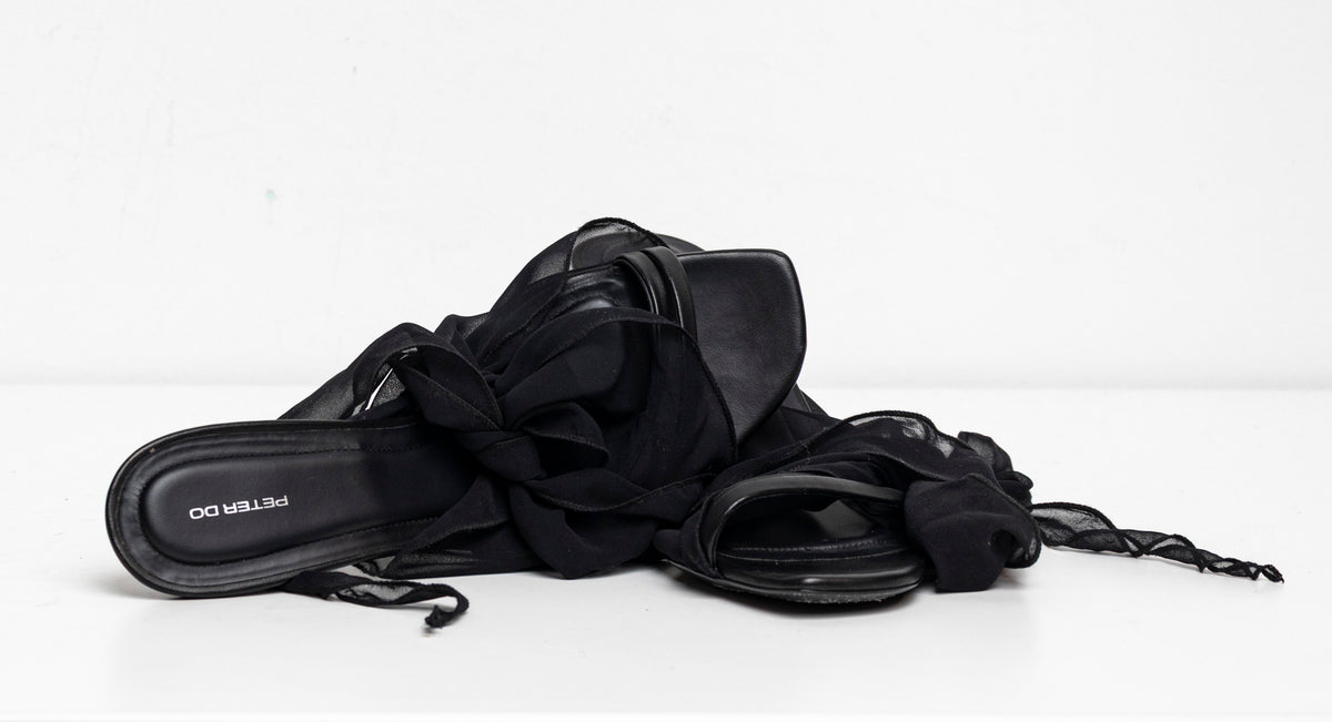 Scarf Sandal Black EU39 #2