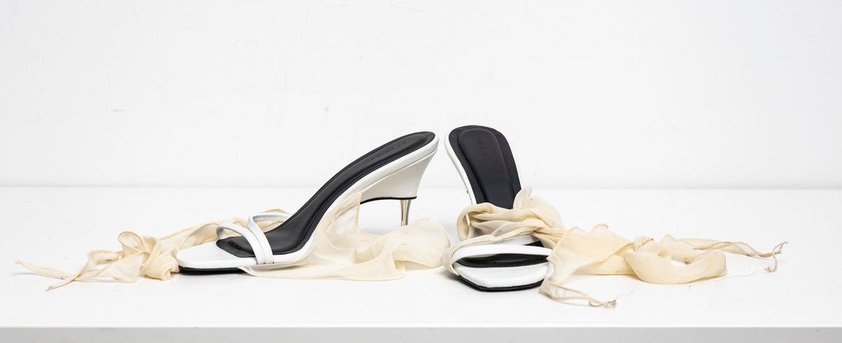 Scarf Sandal White EU40 #4 (Like New)