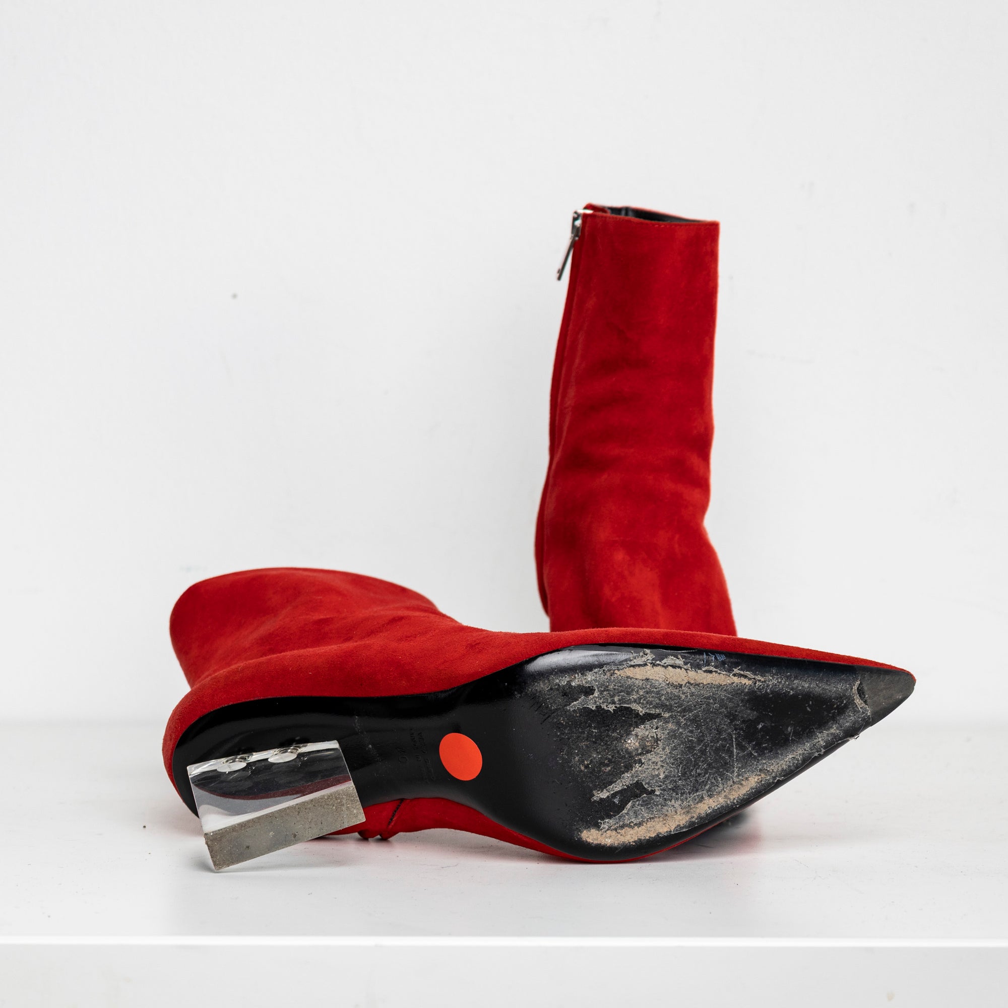 Screen Boots Red Suede EU40