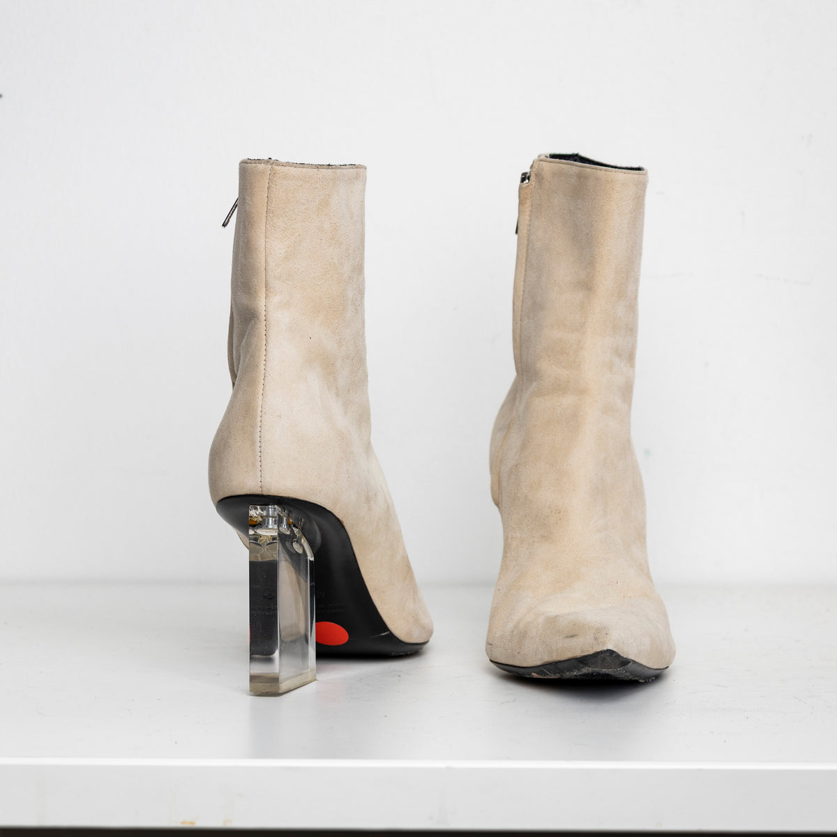 Screen Boots Cream Suede EU40