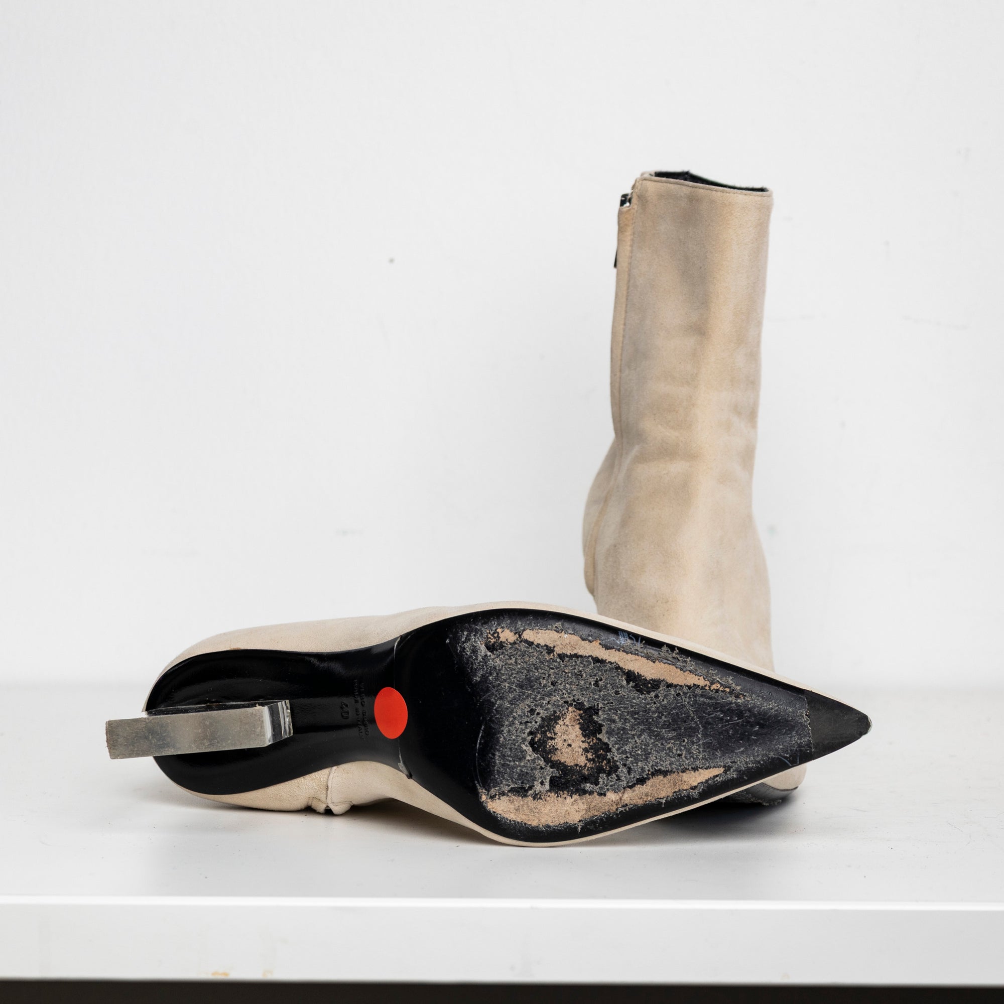 Screen Boots Cream Suede EU40