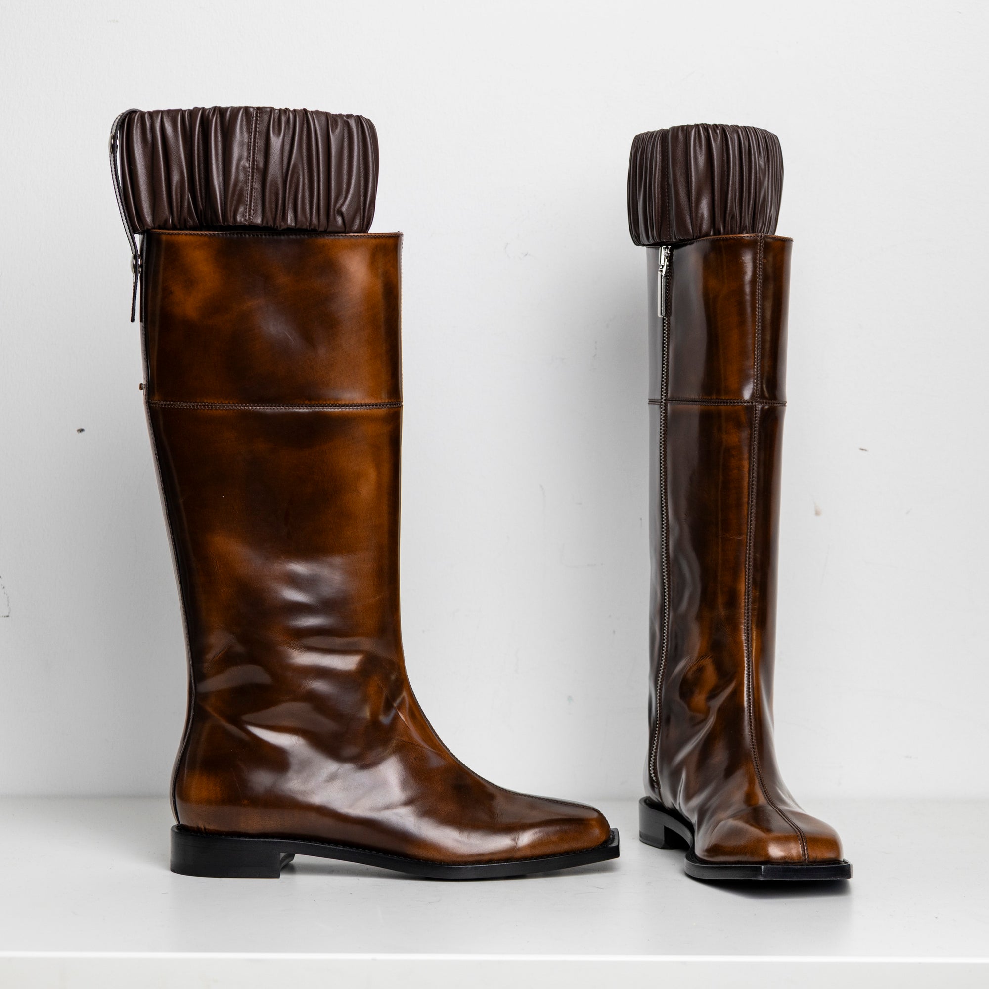 Scrunchie Boots Brown EU40