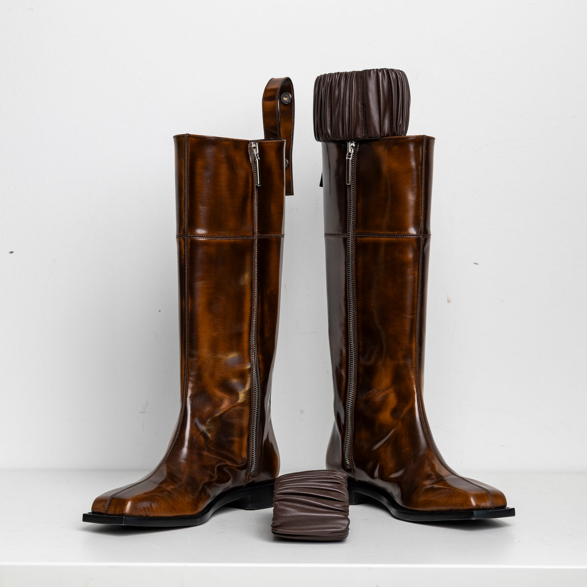 Scrunchie Boots Brown EU40