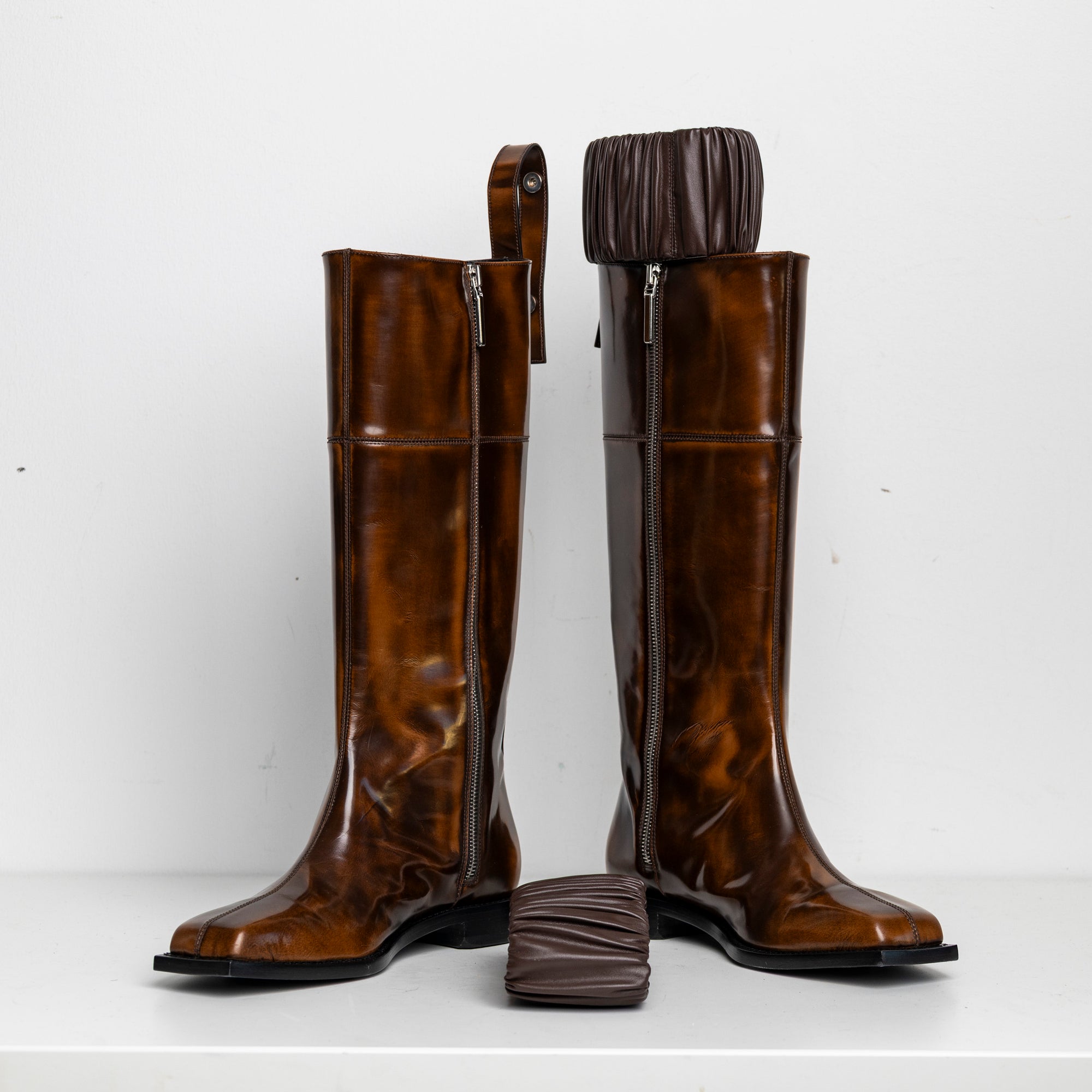 Scrunchie Boots Brown EU40