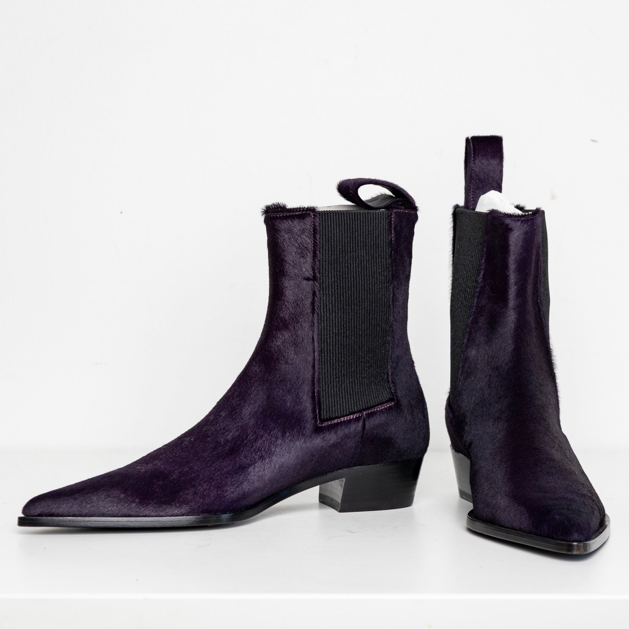 Sharp Chelsea Boots Purple Pony EU40 #1 (Like New)