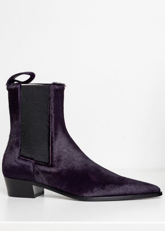 Sharp Chelsea Boots Purple Pony EU40 #1 (Like New)