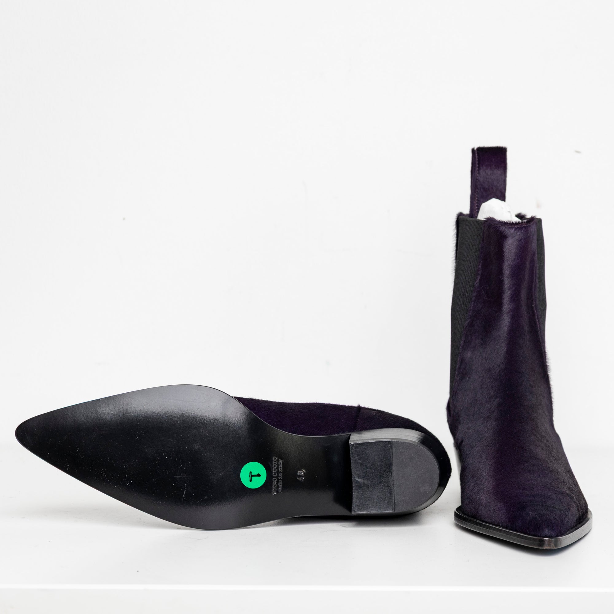 Sharp Chelsea Boots Purple Pony EU40 #1 (Like New)