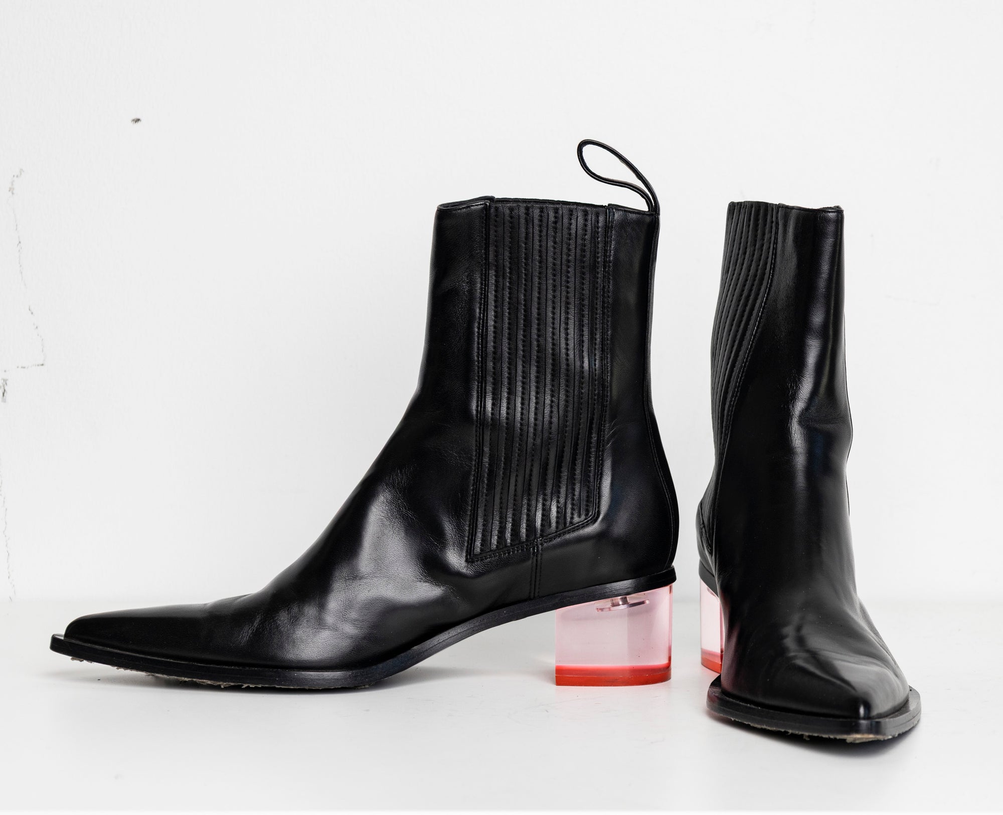 Sharp Chelsea Clear Heels Black Pink EU40