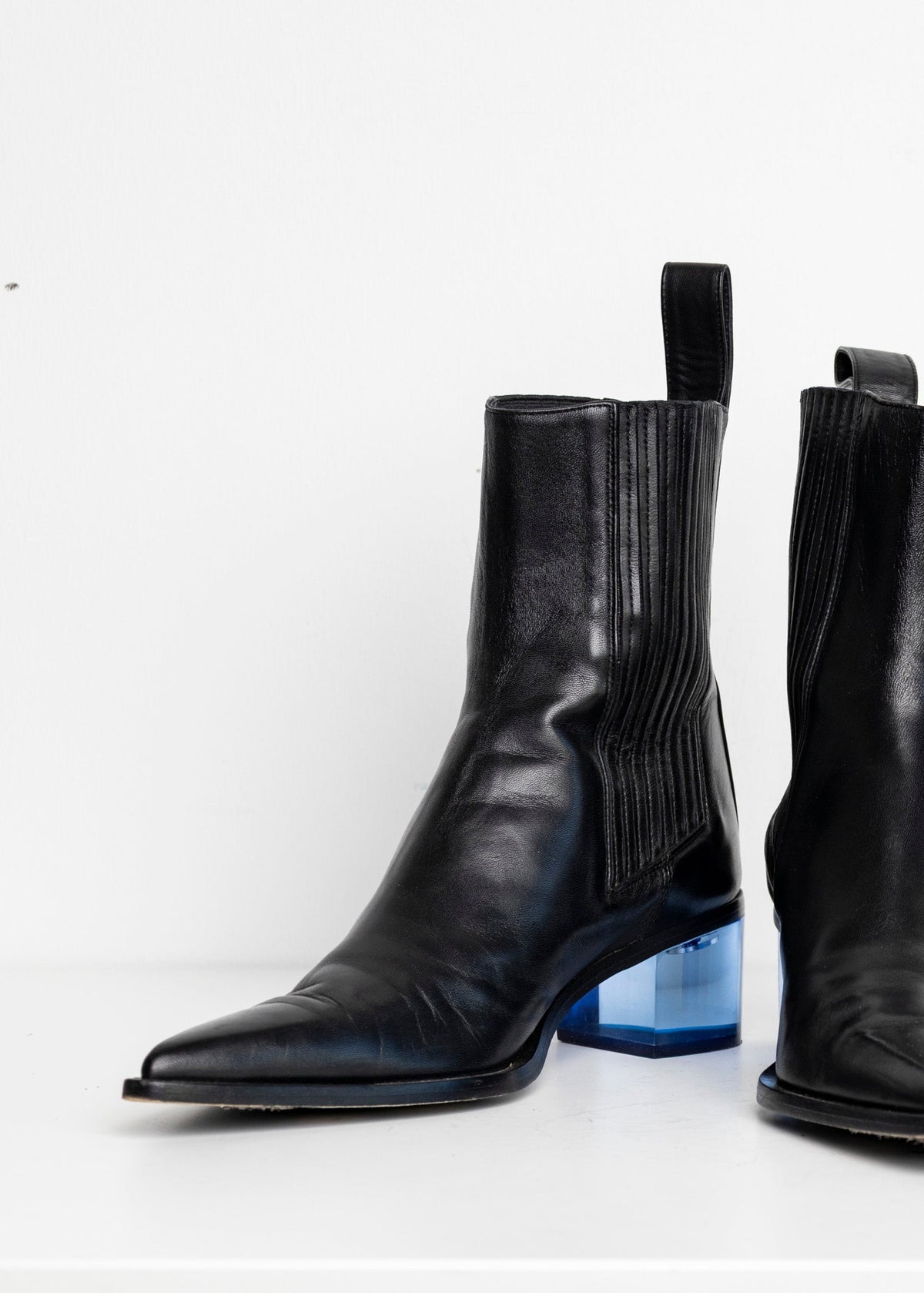 Sharp Chelsea Clear Heels Black Blue EU40