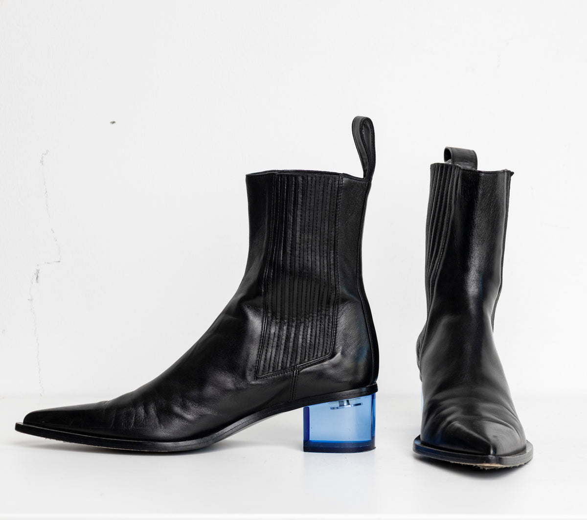 Sharp Chelsea Clear Heels Black Blue EU40