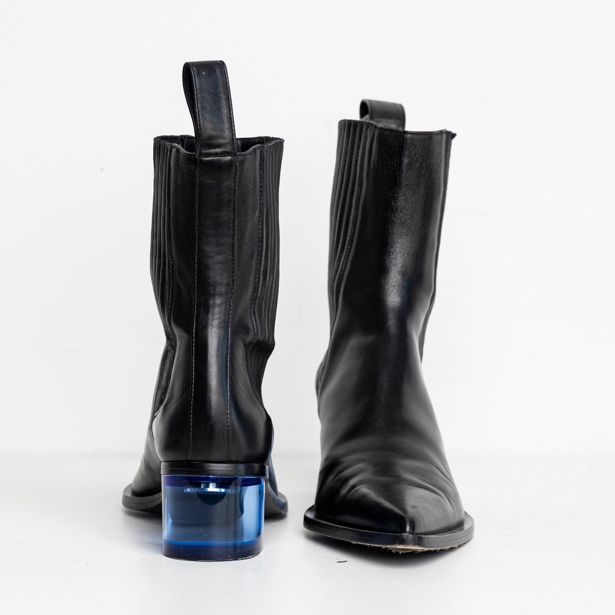 Sharp Chelsea Clear Heels Black Blue EU40