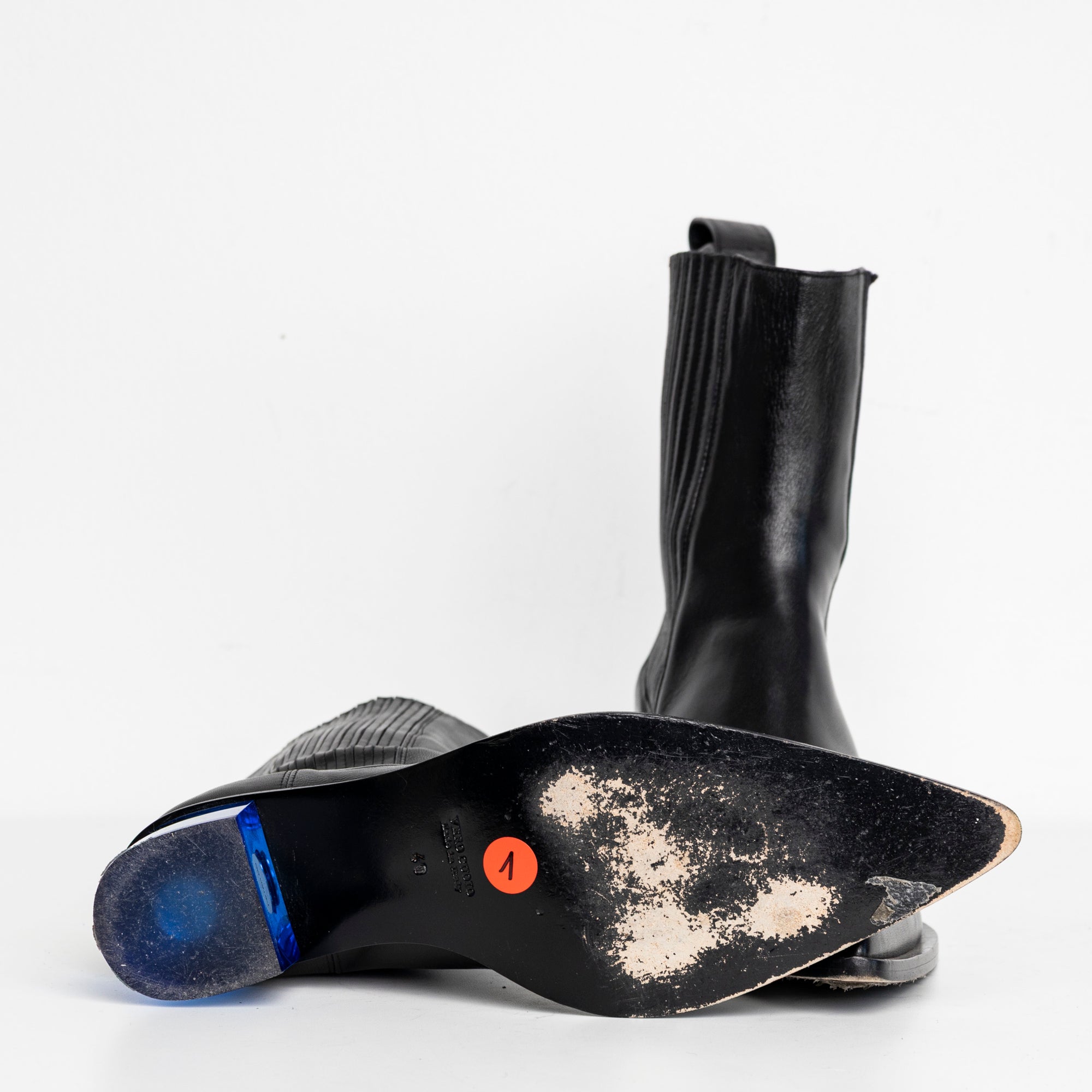 Sharp Chelsea Clear Heels Black Blue EU40