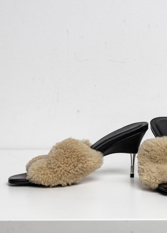 Shearling Sandal White EU40