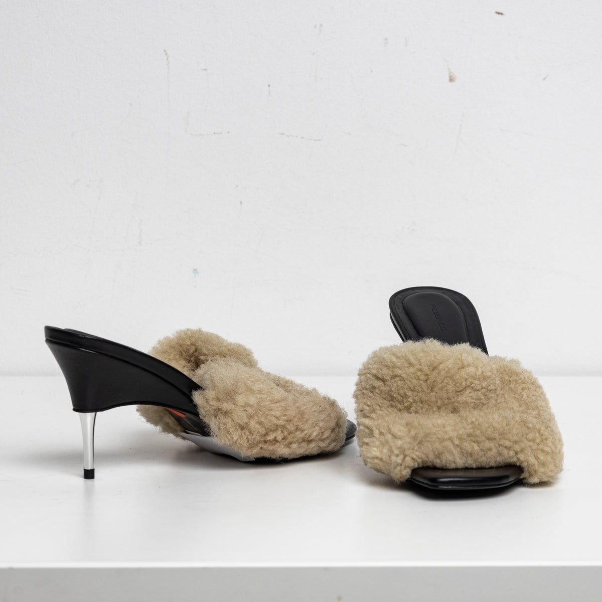 Shearling Sandal White EU40