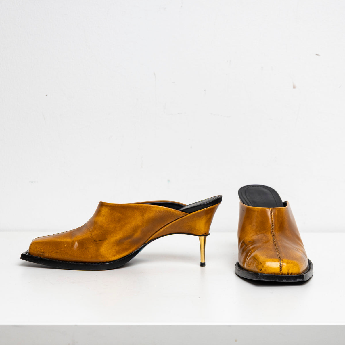 Square Toes Mule Orange EU40