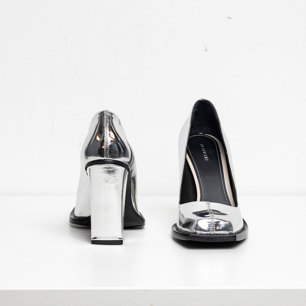 Square Toes Pump Silver EU39 #1 (Like New)