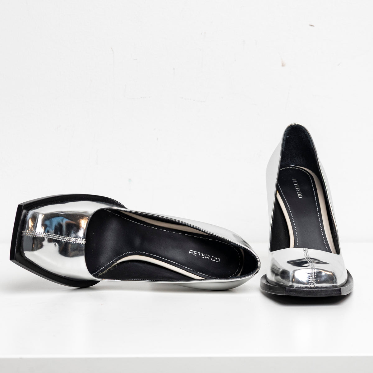 Square Toes Pump Silver EU39 #1 (Like New)