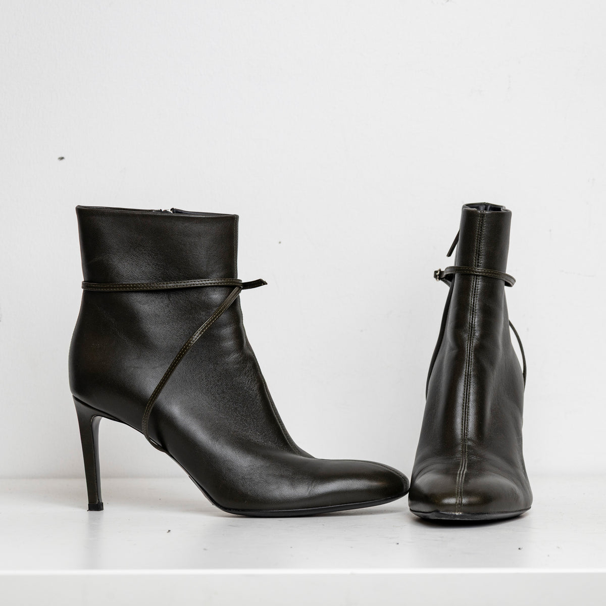 Strappy Boots Dark Green EU40