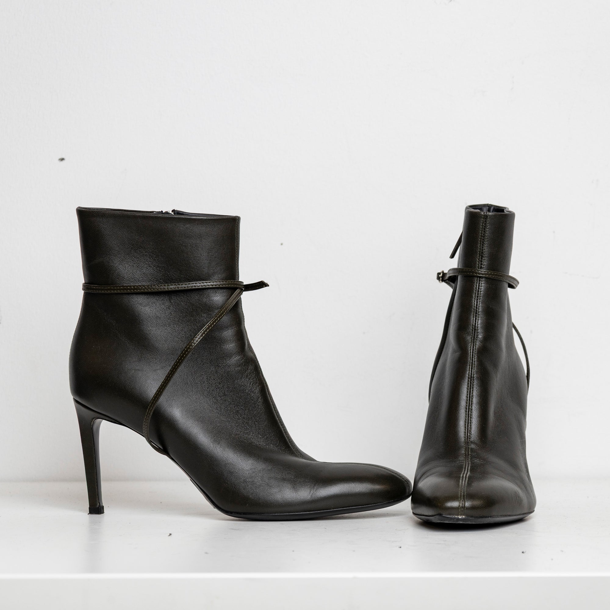 Strappy Boots Dark Green EU40