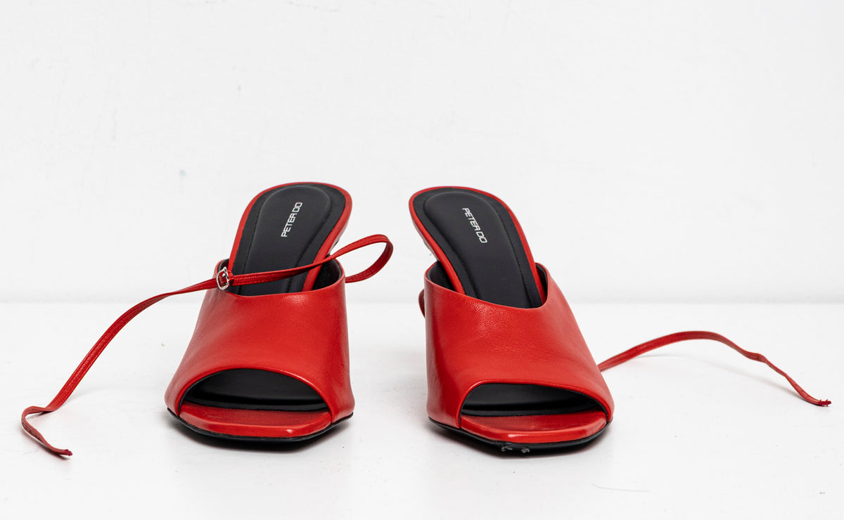 Strappy Summer Sandal Red EU40