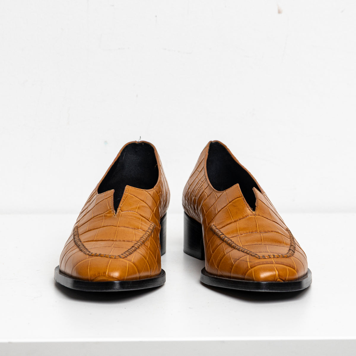 V-Neck Loafer Orange Croc EU40 #2