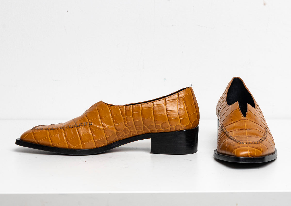 V-Neck Loafer Orange Croc EU40 #2