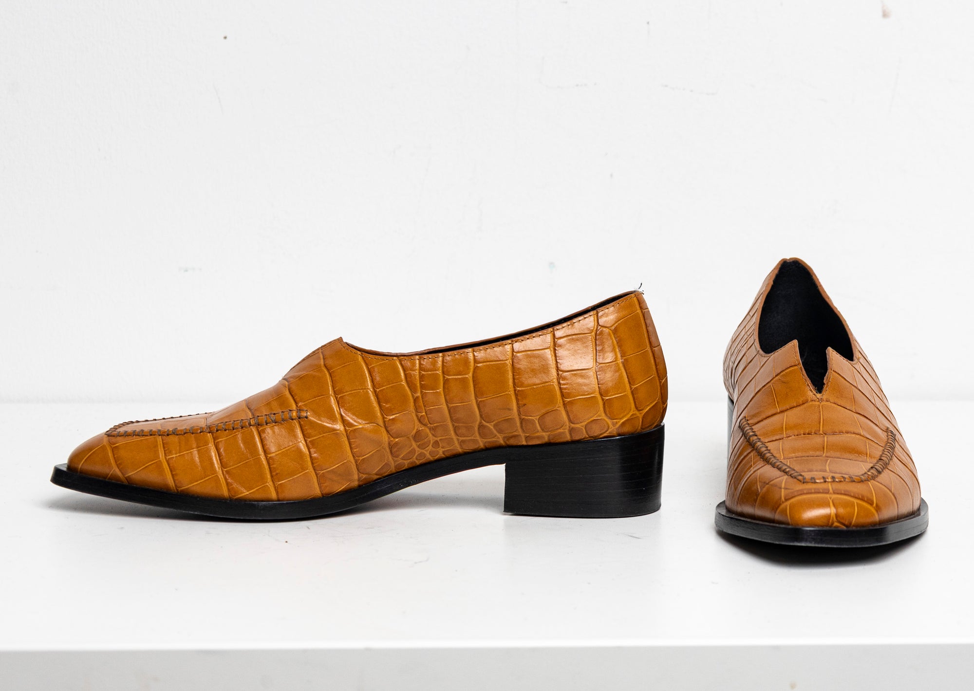 V-Neck Loafer Orange Croc EU40 #2