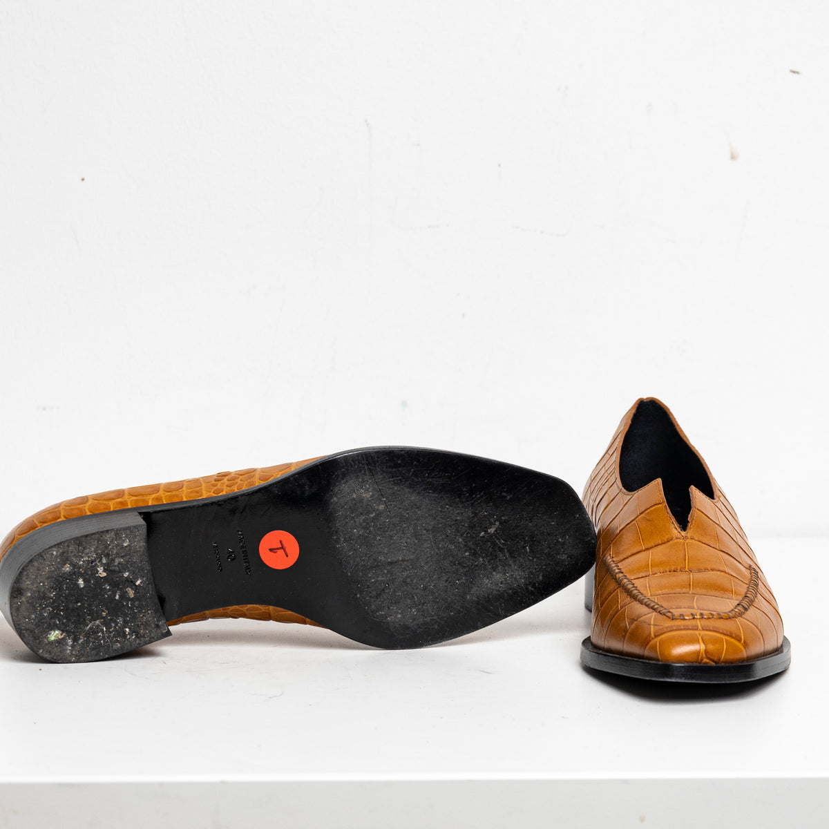 V-Neck Loafer Orange Croc EU40 #2