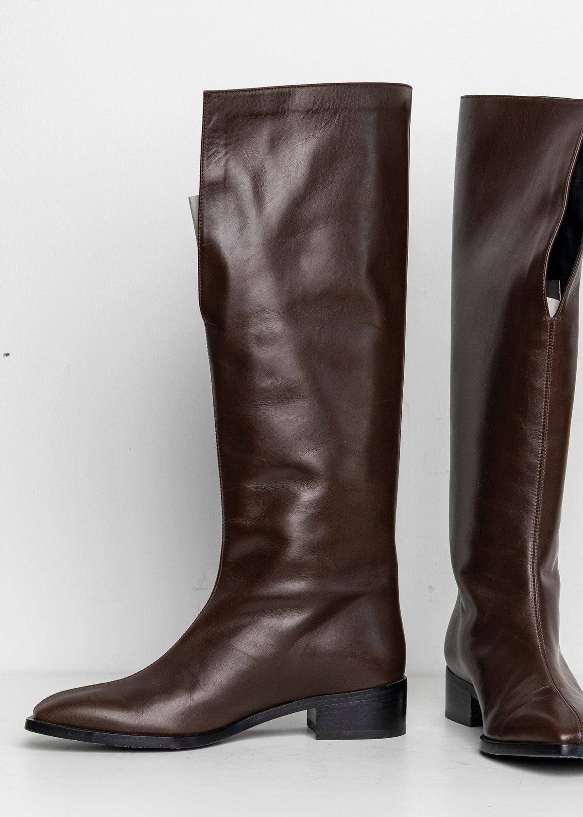 V-Neck Kneehigh Boots Brown EU40 #1