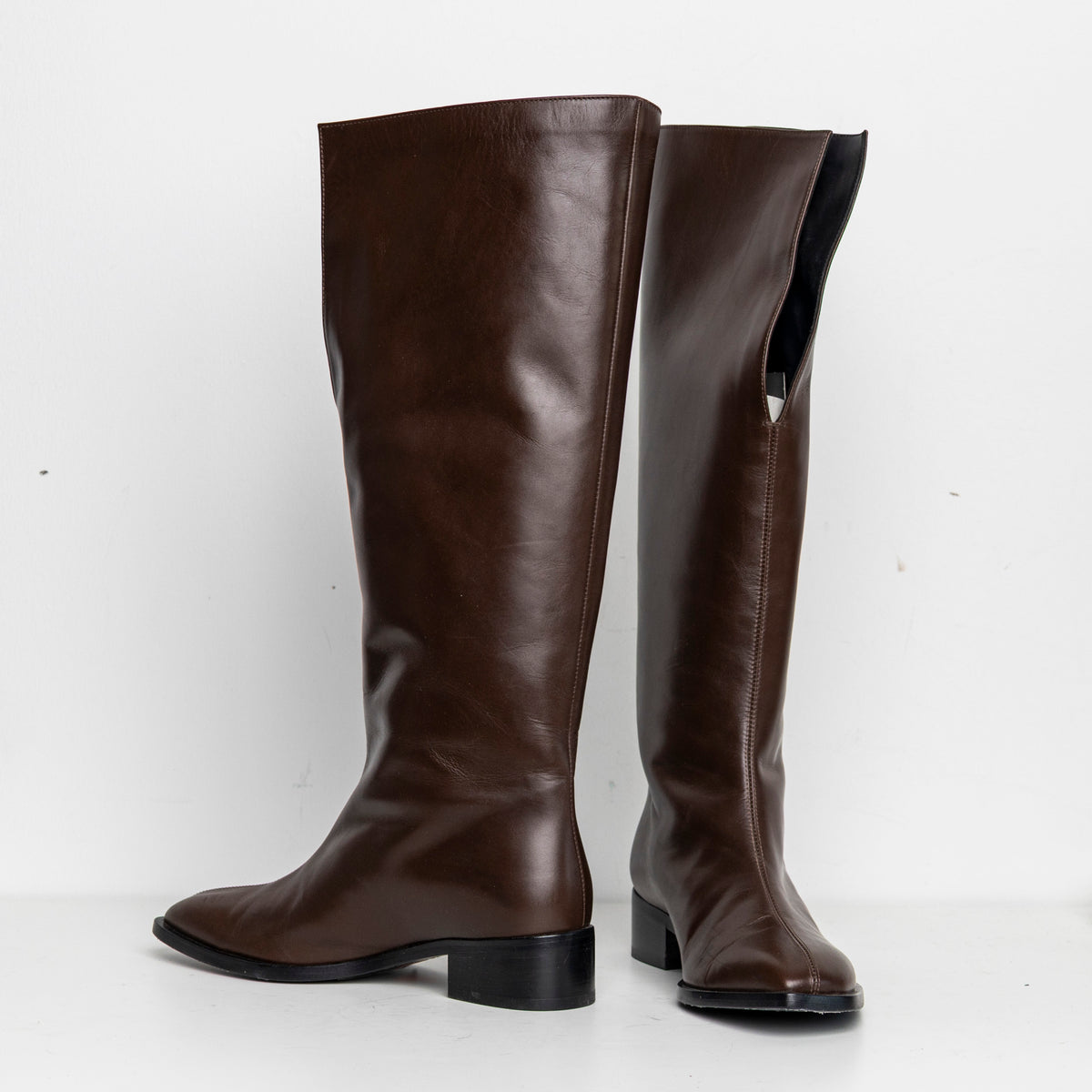V-Neck Kneehigh Boots Brown EU40 #1