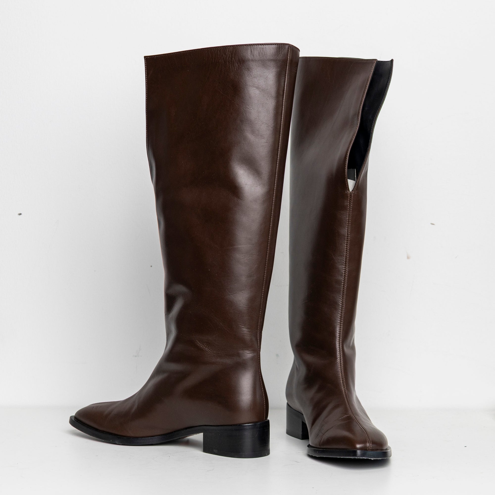 V-Neck Kneehigh Boots Brown EU40 #1