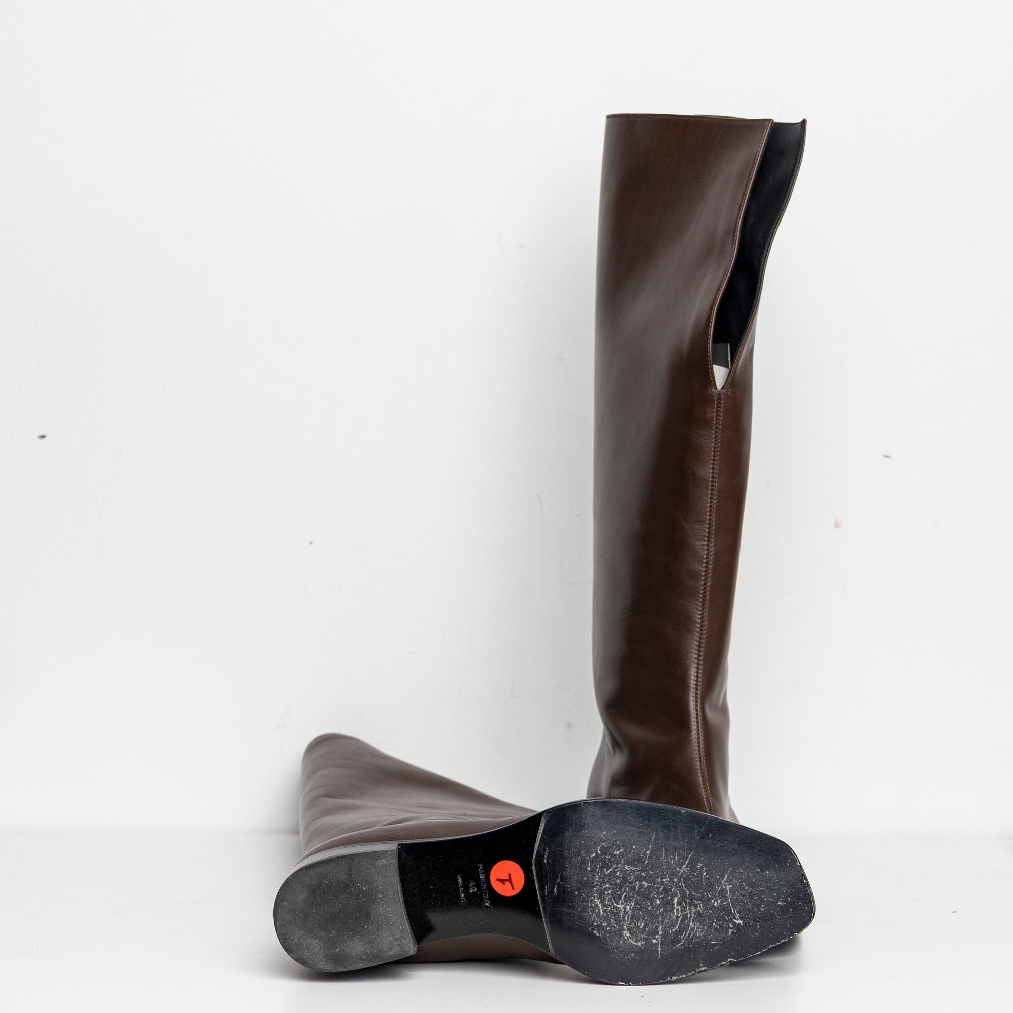 V-Neck Kneehigh Boots Brown EU40 #1