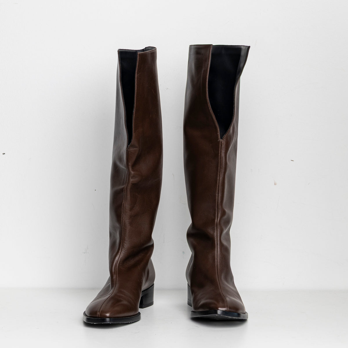 V-Neck Kneehigh Boots Brown EU40 #2