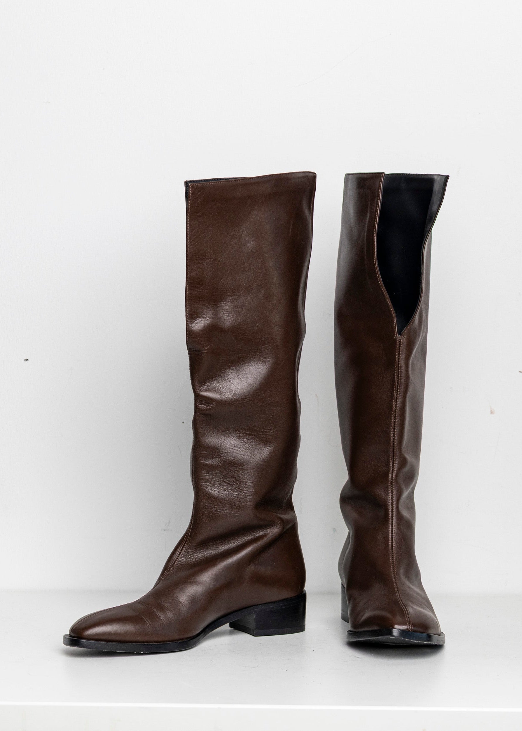 V-Neck Kneehigh Boots Brown EU40 #2