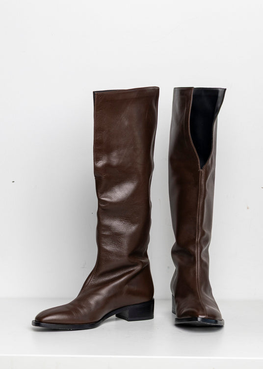 V-Neck Kneehigh Boots Brown EU40 #2
