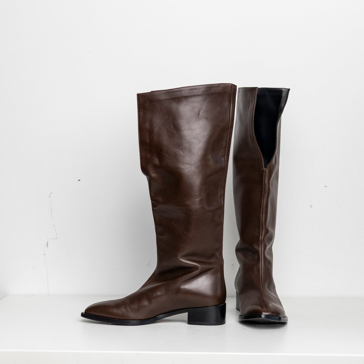 V-Neck Kneehigh Boots Brown EU40 #2