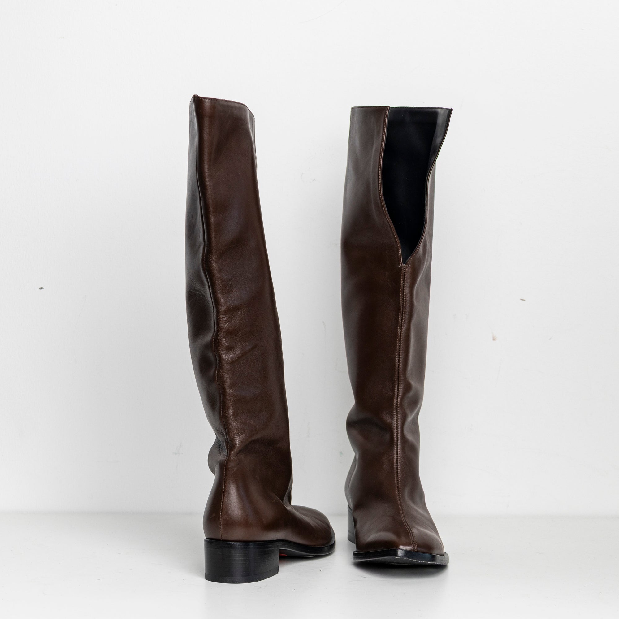 V-Neck Kneehigh Boots Brown EU40 #2