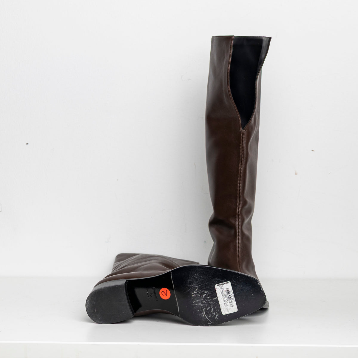 V-Neck Kneehigh Boots Brown EU40 #2