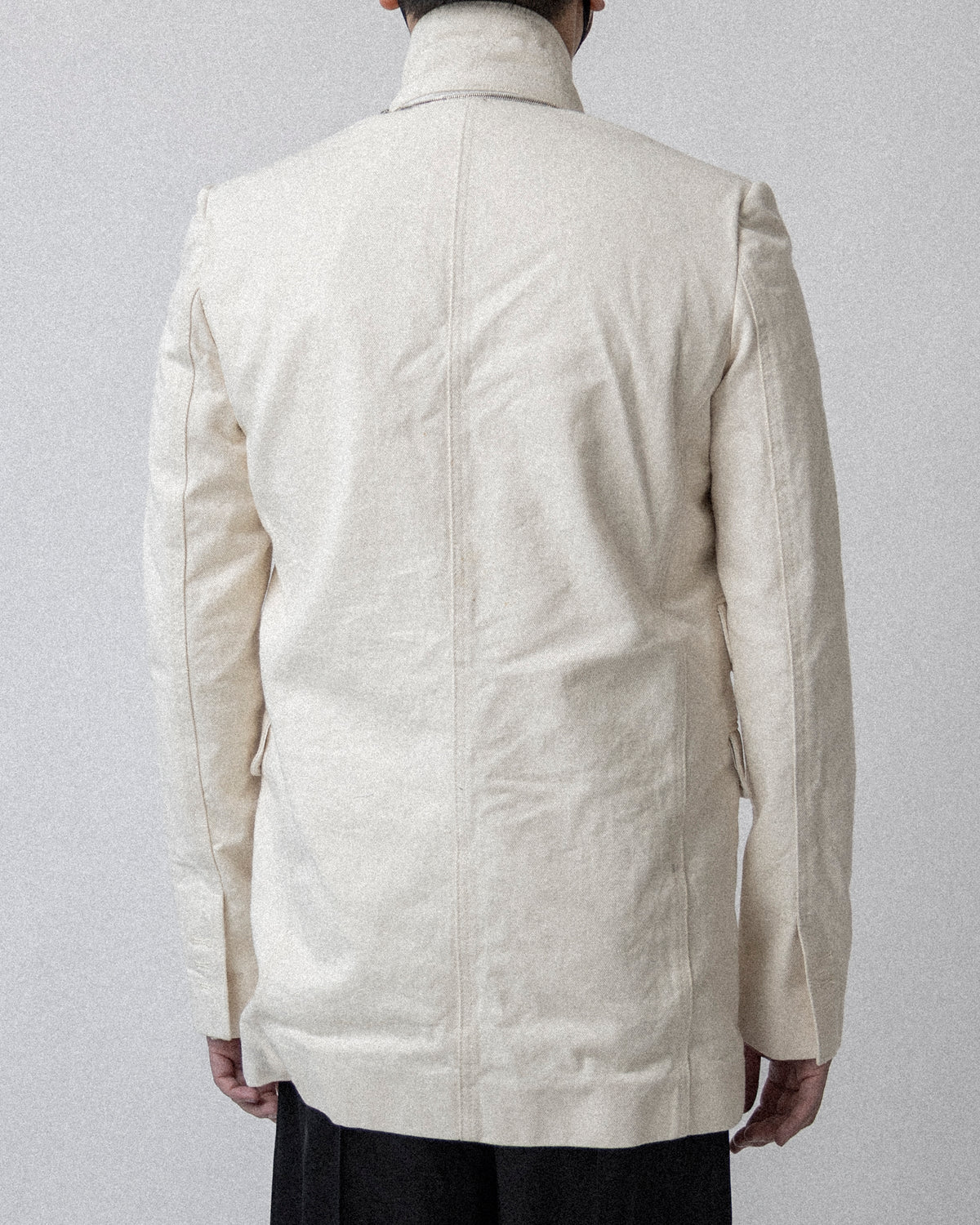 Back Zip Blazer Denim White CS17 No.2