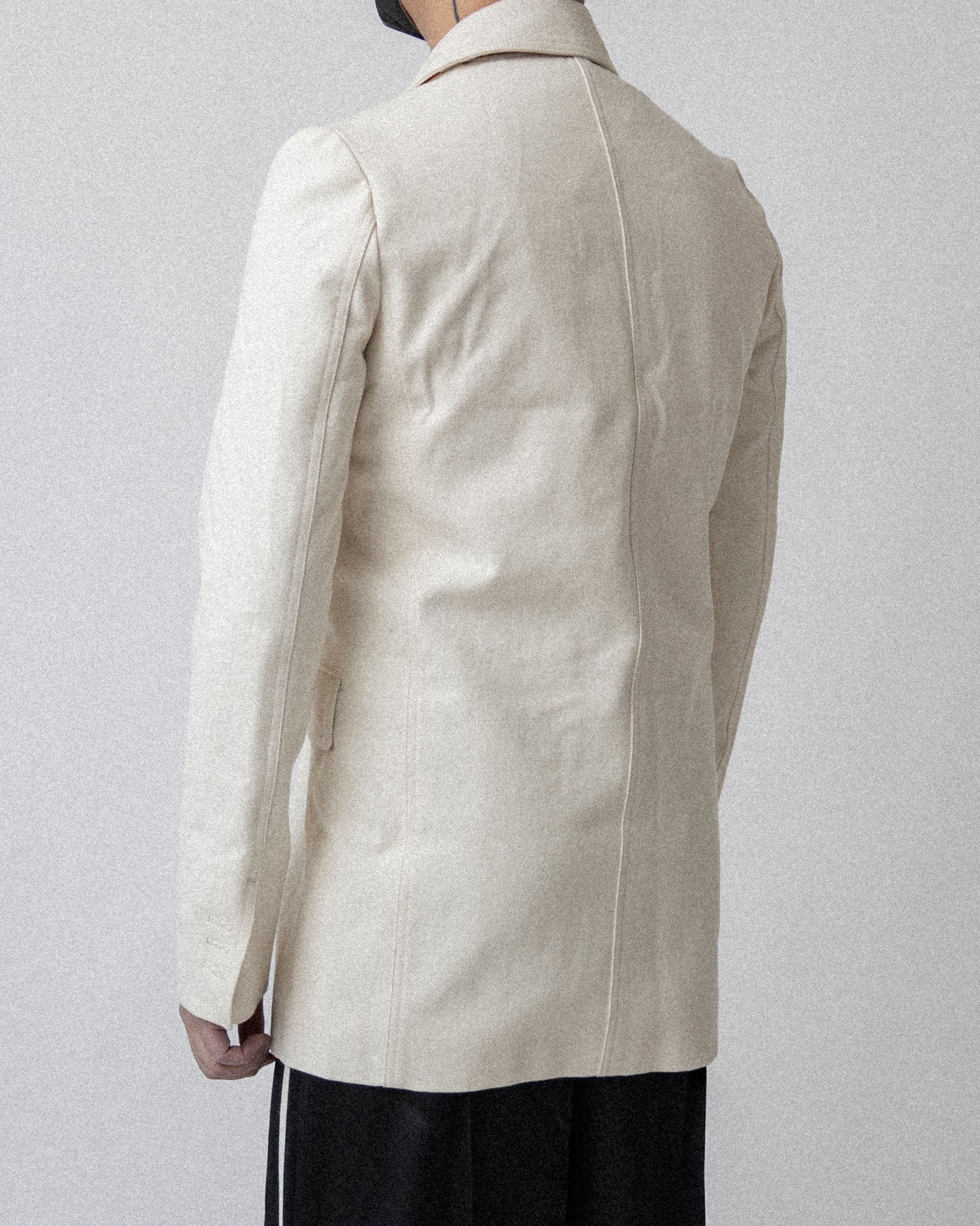 Back Zip Blazer Denim White CS17 No.1