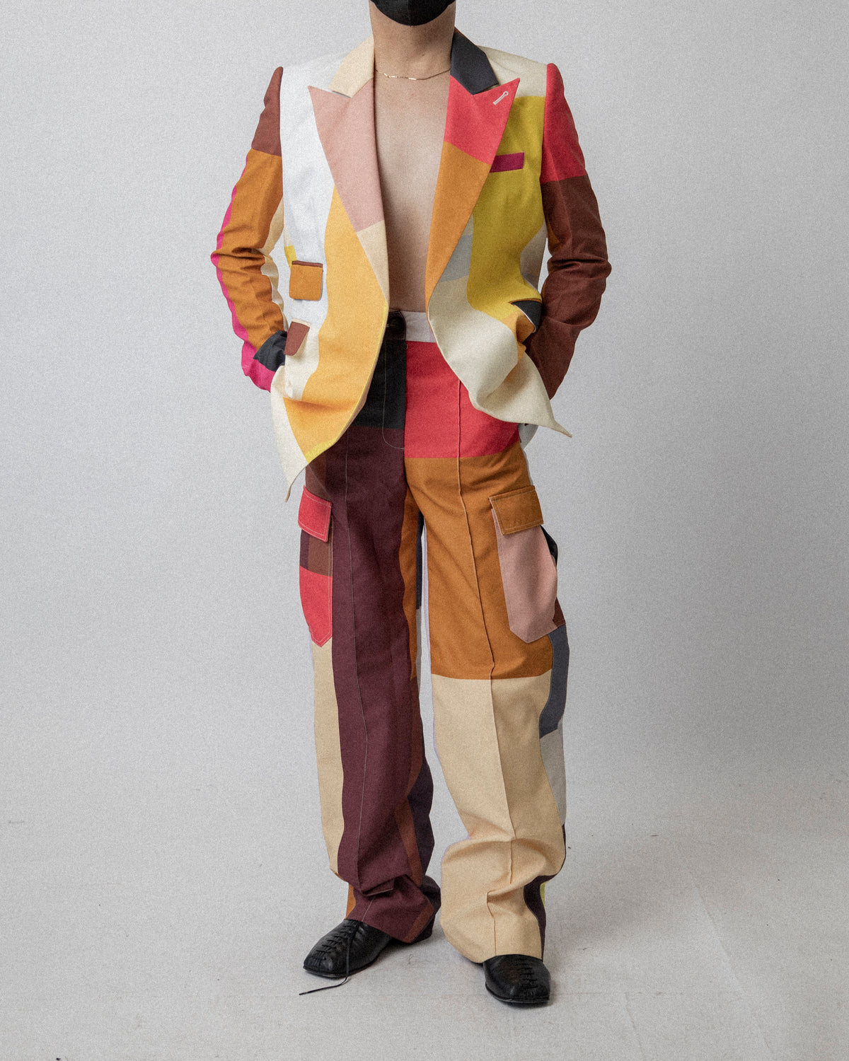 Colorblock Fireman Pants Multicolor W32.5