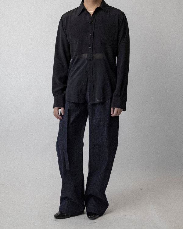 Combo Shirt Silk Black