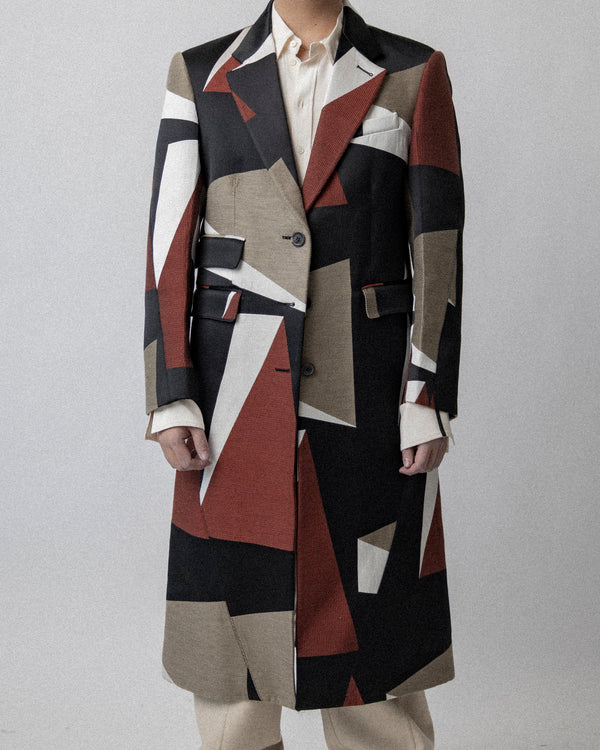 Jacquard Jersey Coat Multicolor - Cross shoulder 19''