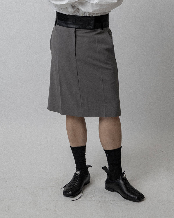 Combo Waistband Skirt Gray - Waist 35