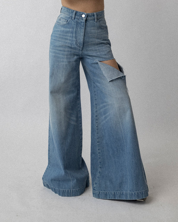 Cutout Flare Jean Light Blue - Waist 29'' S