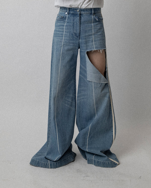 Cutout Flare Jean Light Blue-  Waist 29''