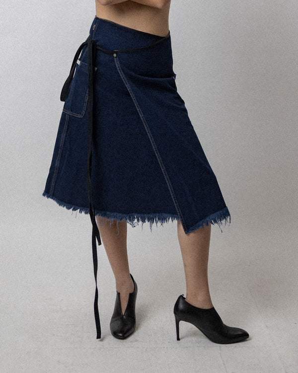 Apron Skirt Denim Blue - One Size